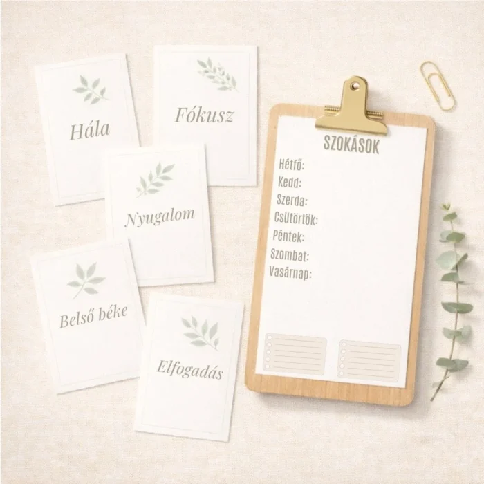 digitális önfejlesztő sablonok és önismereti kártyák nőknek